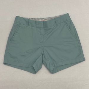 J. Crew Chino Broken-In Shorts Mint Sz 4